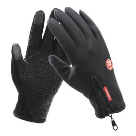 Moto Touch Screen Motorbike Racing Riding Gloves Winter Motorcycle Gloves Winter Thermal Fleece Lined Waterproof Heated Guantes (Color: As Picture, size: L)