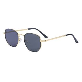 Fashion Sunglasses Women's Trend Square Sunglasses Men's Wholesale UV Protection New (Color: C2 gold all gray)