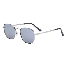 Fashion Sunglasses Women's Trend Square Sunglasses Men's Wholesale UV Protection New (Color: C21 white mercury)