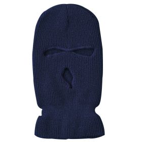 Army Tactical Mask 3 Hole Full Face Mask Ski Mask Winter Cap Balaclava Motorbike Motorcycle Helmet Full Helmet (Color: Navyblue Balaclava)