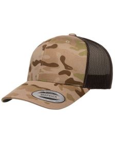 YP Classics® Retro Trucker Multicam® Snapback - MULTICAM - OS (Color: MLTICM ARID/ BRN, size: OS)